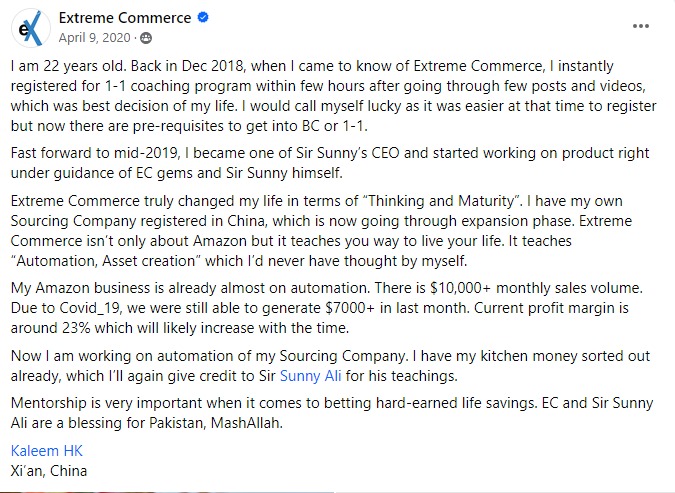 Community testimonial 6